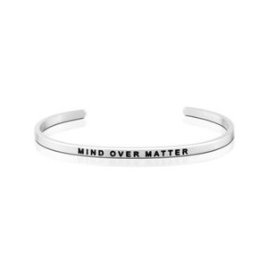 Mantras and Mind Over Matter Bracelet, Stainless Steel